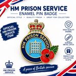 HM PRISON SERVICE HMPS REMEMBRANCE VETERAN pin badge