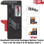 Handheld Universal Analogue Battery Tester Tool 1.5V AA AAA C D 9V Button Cell U