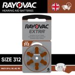Rayovac Extra Advanced Hearing Aid Batteries Size 312 Brown Zinc Air Multi Packs