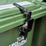 Wheelie Bin Metal Security Strap Lock with Easy Push Button Operation & Keys
