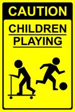 Caution Children Playing Sign 