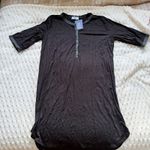 Happy Mama Black & Grey Maternity Nursing Nightdress Maternity Top Womens XL