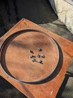 premier floor 16 " tom single flange drum hoop and 7 claws vintage