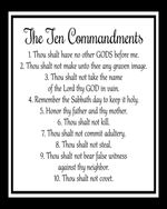 THE TEN COMMANDMENTS - CHRISTIAN RELIGIOUS - UNFRAMED A4 PRINT / PICTURE 111