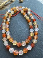60cts Carnelian Bicones Gemstone Beads Approx 6x6mm, Jewellery Maker