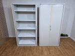 2m large RONEO VICKERS metal tambour cabinets-UK DELIVERY
