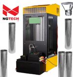 WASTE ENGINE OIL MULTI FUEL HEATER BURNER BLOW AIR 112600 BTU/h + FLUE KIT