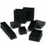 Jewellery Box Black Ring Necklace Pendant Earrings Bracelet Gift Foam Padded New