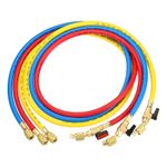 3pcs 1/4 SAE Refrigerant Charging Hose 4.9ft 800 4000 PSI Manifold Gauge Hose