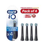 Oral-B IO Ultimate Clean Black Toothbrush Heads - Pack of 4