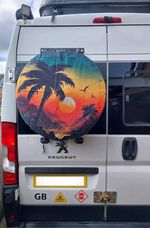 Stainless Steel Spare Wheel Carrier Bracket & Cover Boxer Citroen Relay & Ducato