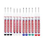 10Pcs Black Deep Hole Long Nib Marker Pen Set waterproof Metal Woodworking Tool