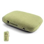 Memory Foam Camping Pillow – Compact Travel Neck Cushion - Washable Cover & Bag