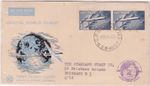 (Y17-15) 1958 AU FDC QANTAS 4/- Sydney world flight (O)