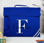 Personalised School Book Bag with Name & Initial Children's Kids Back to School