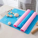 LARGE NON STICK SILICONE SHEET DOUGH FONDANT ROLLING MAT BAKING PASTRY ICING UK