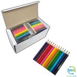 10 Pack COLOURED HALF PENCILS Assorted Colouring KIDS Party Bag FAVOURS Children