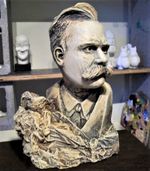 FRIEDRICH NIETZSCHE BUST 8" SCULPTURE STATUE PHILOSOPHY PHILOSOPHER ANTICHRIST
