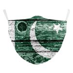 Aquarius Adult Pakistan Flag Face Mask Reusable Washable Breathable Mask