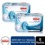 UniBond AERO 360 Moisture Absorber Neutral Refill Tab 450g, 4pk x 2