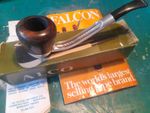 Alco Falcon vintage smokers pipe 1978 with Zipo type lighter