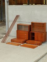 Vintage Danish PS System modular shelving by Preben Sørensen 1960s retro MCM
