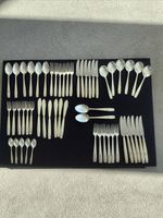 Elkington Westminster Silver Plate Cutlery Set, Vintage 55 Pieces.