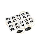 Range Rover Badge Gloss Black Full Set Front Rear + LR Oval Badges Genuine Size