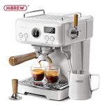 HiBREW H10plus Semi-Auto Espresso Machine, Temperature Adj, 20Bar DIY Function