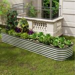 Large Garden Raised Bed Vegetable Herbs Planter Outdoor Flower Trough Grow Box