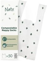 Naty compostable nappy bags  Easy tie handles Fragrance free nappy sacks