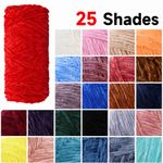 100g Skein Shiny Chunky Chenille Yarn Crochet Soft Baby Velvet Knitting Wool DIY