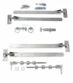 Adjustable 18" Hook & Band Double Gate Hinge Set Galvanised For Driveways Sheds