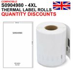 S0904980 DYMO Compatible 4XL Shipping Labels 104x159mm (4"x6") 220 Per Roll