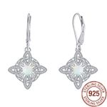 925 Sterling Silver Celtic Knot Drop Earrings Dangle Hook Jewelry Gift for Her