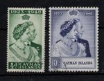Cayman Islands 1948 Silver Wedding good used SG129-130 WS45972