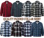 MENS PADDED SHIRT FUR LINED SHERPA LUMBERJACK FLANNEL WORK WARM THICK CASUAL TOP