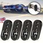 4PCS Car Exhaust Rubber Heavy Duty Pipe Mount Brackets Hanger Universal Black UK