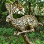 Ornamental Sprinting Hare Garden Sculpture 