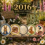 2016 Beatrix Potter 50p Complete Set x5 Royal Mint Colour Decal Capsule Gift