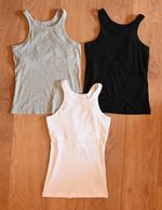 Ex M&S Womens Vest Tops with Secret Support in Black or Grey or White  4 - 22