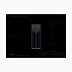 AEG 70cm Black Induction Hob with Built-In Extractor TCH74B01CB