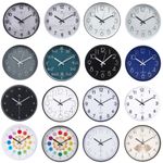 Modern Kitchen Clocks Silent Non Ticking Quartz Sweep Movement Round Wall Clock
