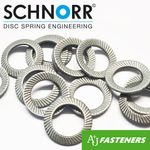 Genuine SCHNORR Safety Washers Type S Serrated Locking Spring Disc Washer M3-M16