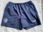 Mens Blue Cotton Traders Leicester Tigers Rugby Shorts 36” Waist Great Condition