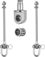 2 Pcs Heavy Duty Swing Hangers Hooks with 235 mm x 180 x 40 mm, Silvery