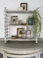 A Vintage French Painted Cotton Reel Set Of Shelves