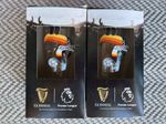 2 x Guinness Premier League Football Toucan Pint Glasses BNIB