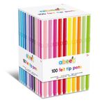 100 Felt Tip Pens for Kids - Kids Markers for Arts and Crafts - School Supplies