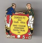 Dundee v South Africa 1953  - lapel badge butterfly clip